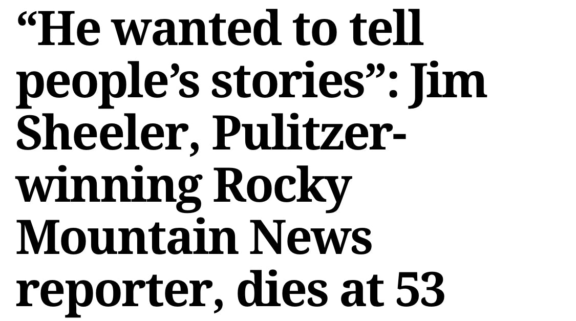 Today’s inspiration: An obit about a Pulitzer Prize winning obit writer.